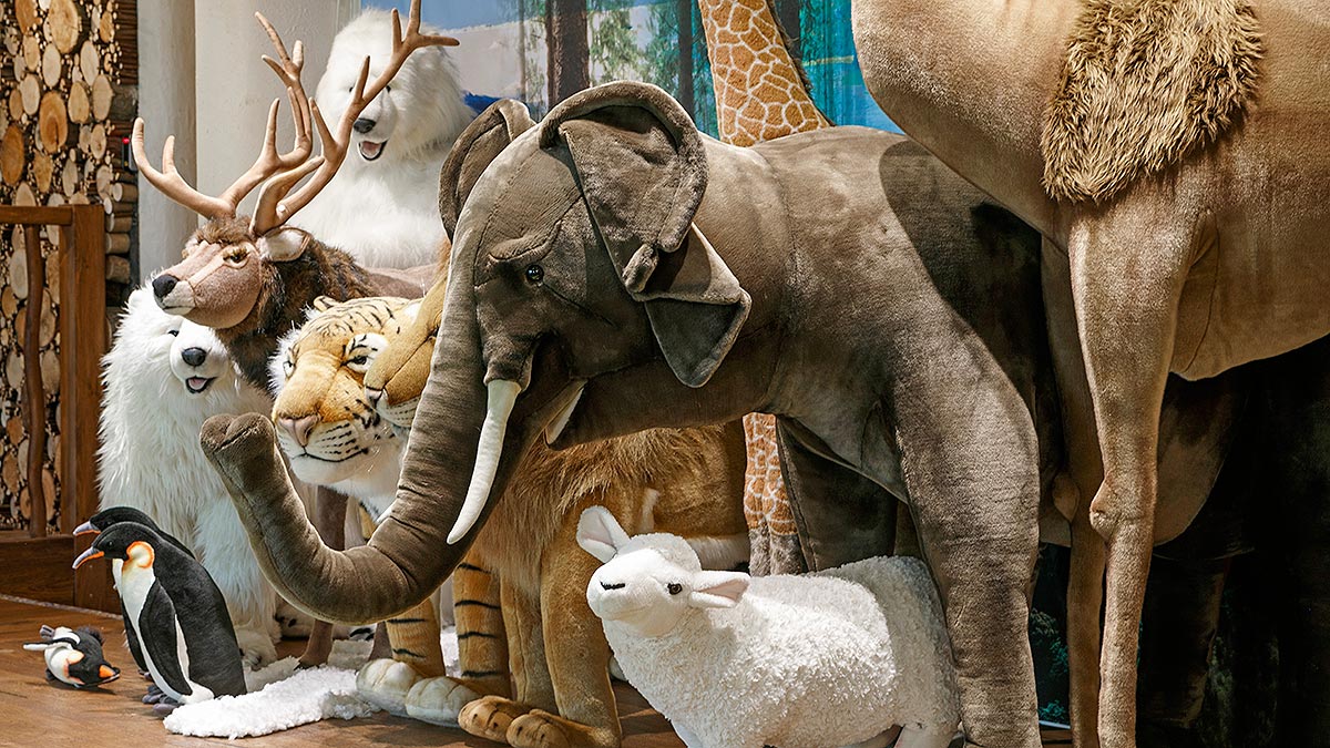 Life size soft handmade jungle animals