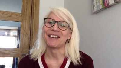 Linda Bower leads the service on 28 February